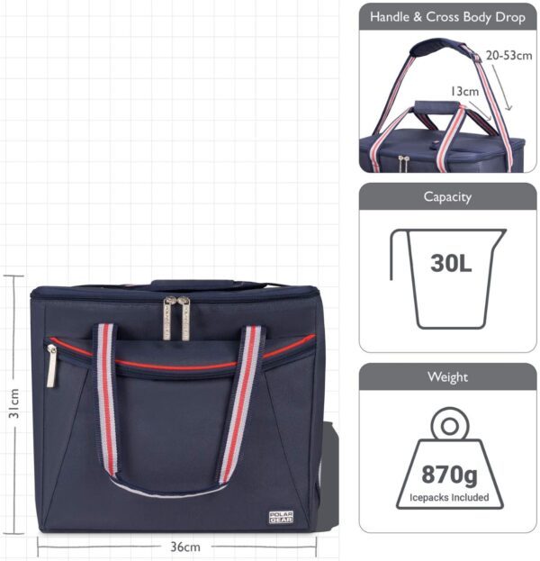 polar gear large family cool bag 30 litres, weight only 870g