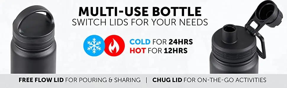 12 hours hot 24 hours cold Our Stainless Steel Vacuum Insulated Bottle can keep 12 hours hot and 24 hours cold