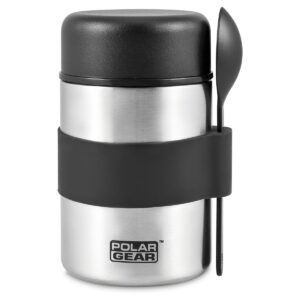 Polar Gear best Insulated Food Flask with Spoon 400ml Black
