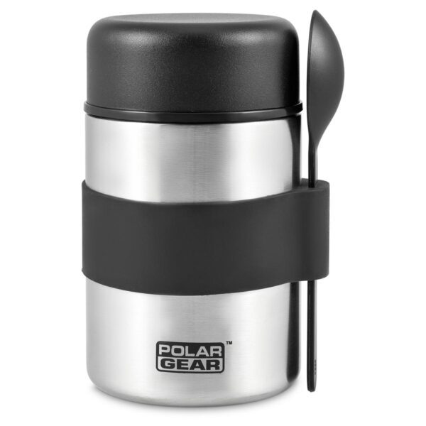 Polar Gear best Insulated Food Flask with Spoon 400ml Black