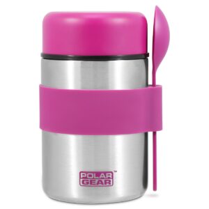 Insulated Food Flask – Triple Layer Stainless Steel Soup & Food Container With Spoon Berry, 400ml-0