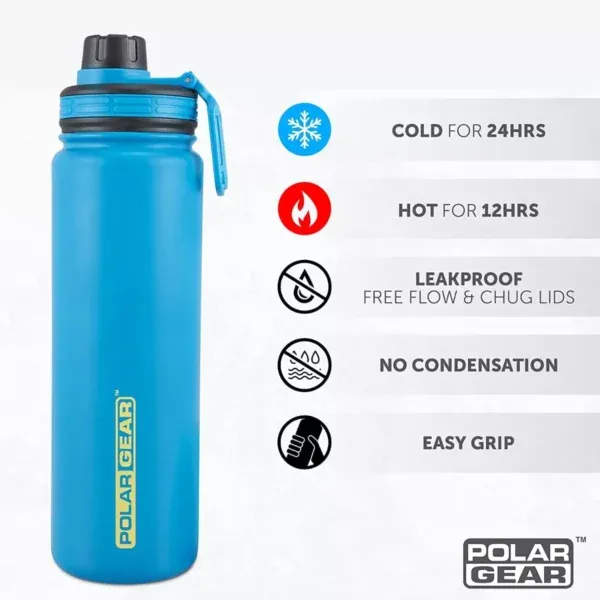 Hydra Flow Kit Stainless Steel Vacuum Insulated Bottle 700ml Blue-74012
