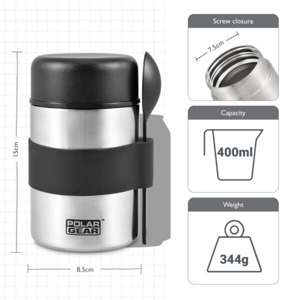 Insulated Food Flask 400ml with wide screw closure