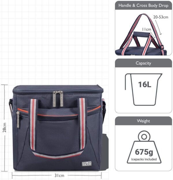 polar gear 16L medium size family cool bag weight only 675g