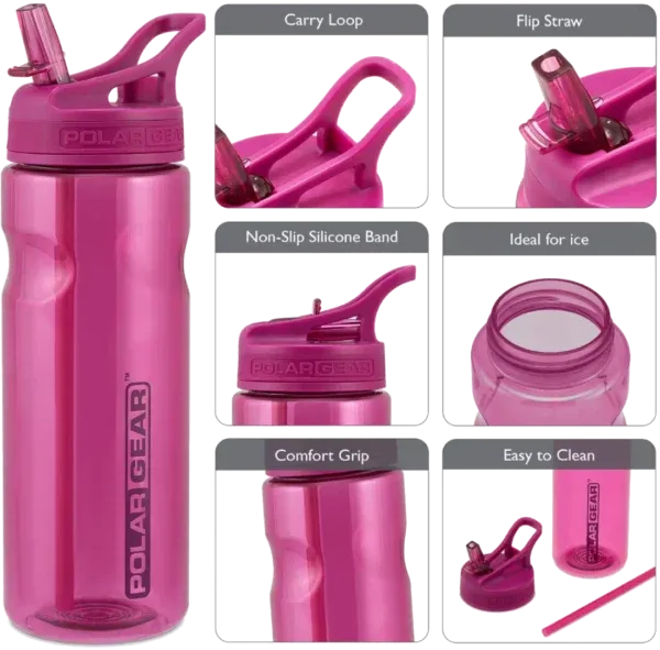 Build in Carry loop and easy flip straw. hook to your bag take it anywhere keep yourself hydrate anywhere