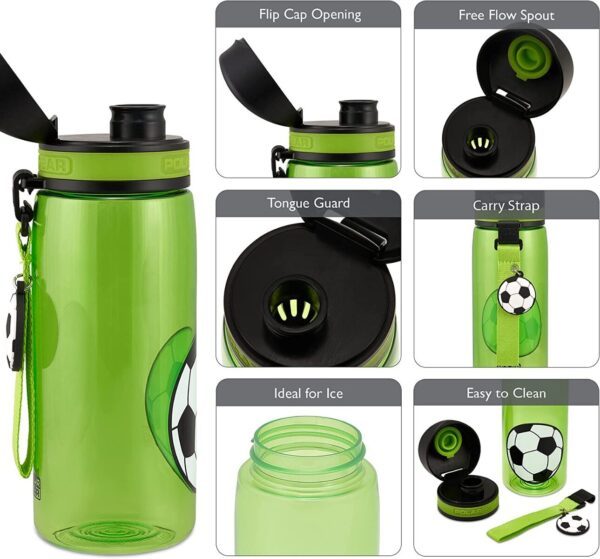 Goal 550ml Flip Cap Tritan Bottle function