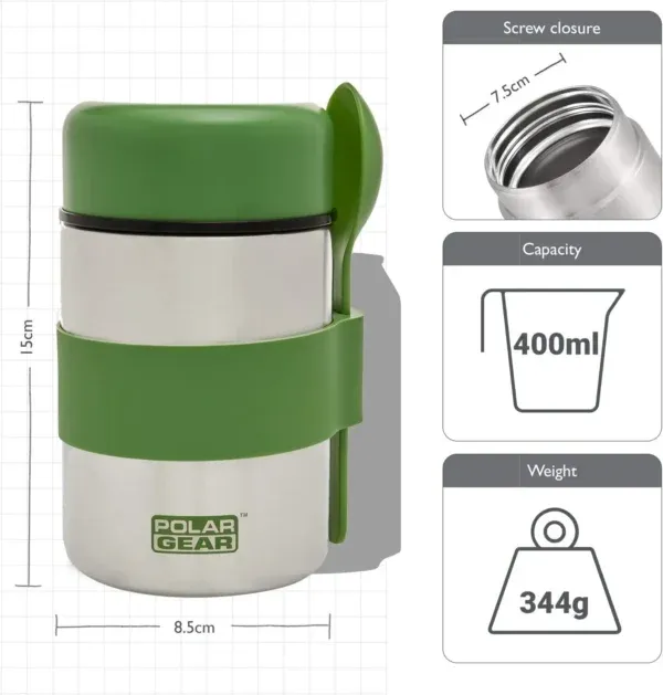 polar gear food flask 400ml width mouth
