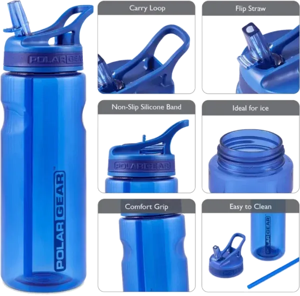 Bulit in Carry loop and easy flip straw. securely hook on your bag, take it anywhere, keep yourself hydrate easily.