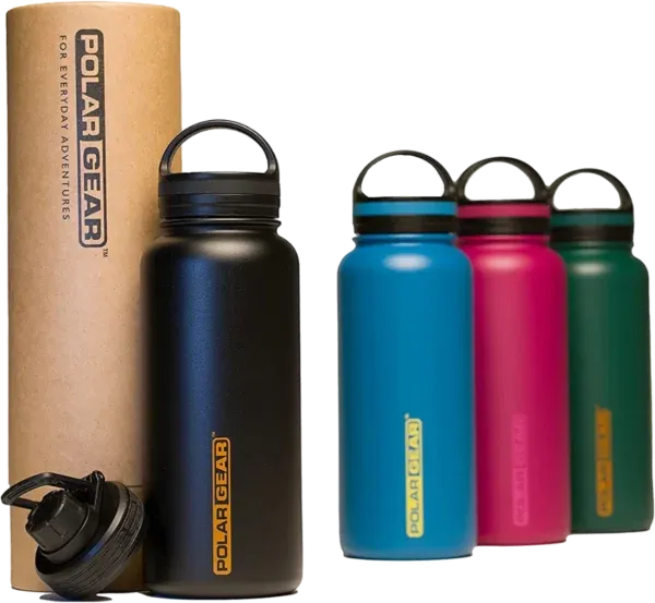 Hydra Surge Kit Stainless Steel Vacuum Insulated Bottle - 1000ml Black with gift box