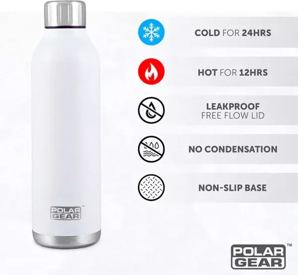 Polar Gear Hydra Flow Stainless Steel Insulated Bottle no condensation