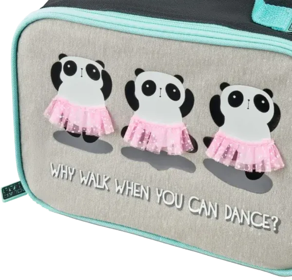 Dancing Pandas Lunch Bag easy to clean