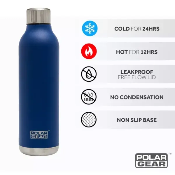 Polar Gear Hydra Flow Stainless Steel Insulated Bottle no condensation
