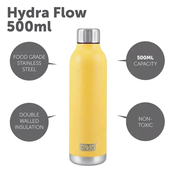 Polar Gear Hydra Flow Stainless Steel Insulated Bottle keep your drink up to 12 hours hot or 24 hours cold