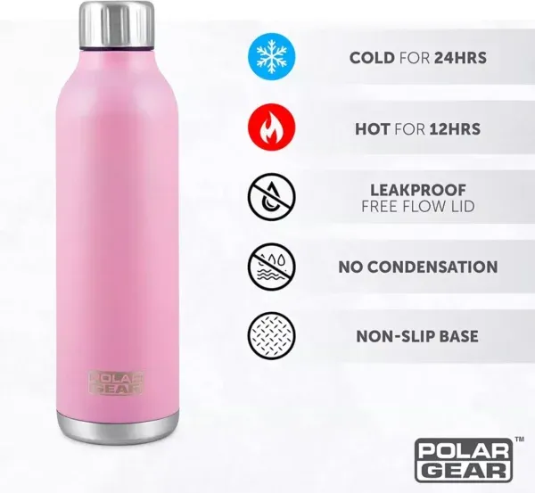 Polar Gear Hydra Flow Stainless Steel Insulated Bottle no condensation
