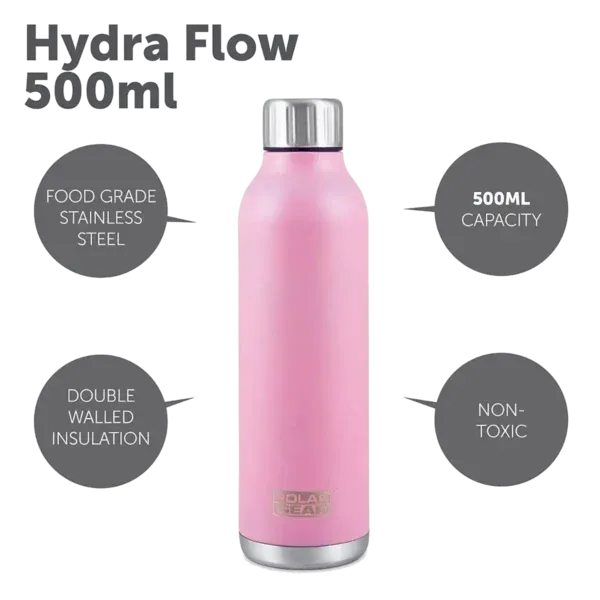 Polar Gear Hydra Flow Stainless Steel Insulated Bottle keep your drink up to 12 hours hot or 24 hours cold