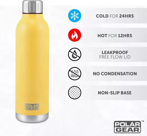 Polar Gear Hydra Flow Stainless Steel Insulated Bottle no condensation