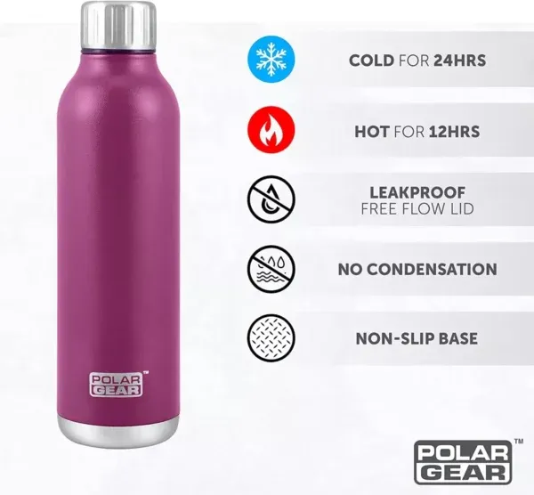 Polar Gear Hydra Flow Stainless Steel Insulated Bottle no condensation