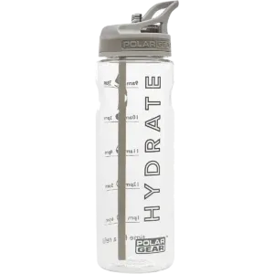 Polar Gear Aqua Tracker Bottle Tritan Bottle Grey Hydrate 750ml