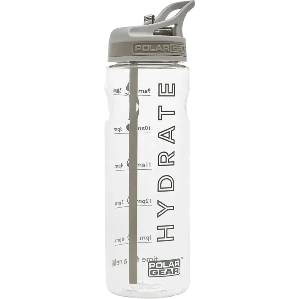 Polar Gear Aqua Tracker Bottle Tritan Bottle Grey Hydrate 750ml