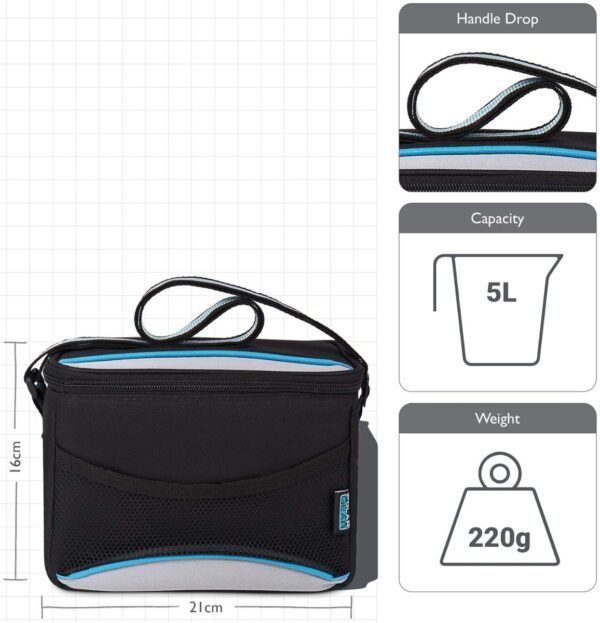 Polar Gear insulated foldable lunch bag can storage plenty of food or drink, perfect for work or school