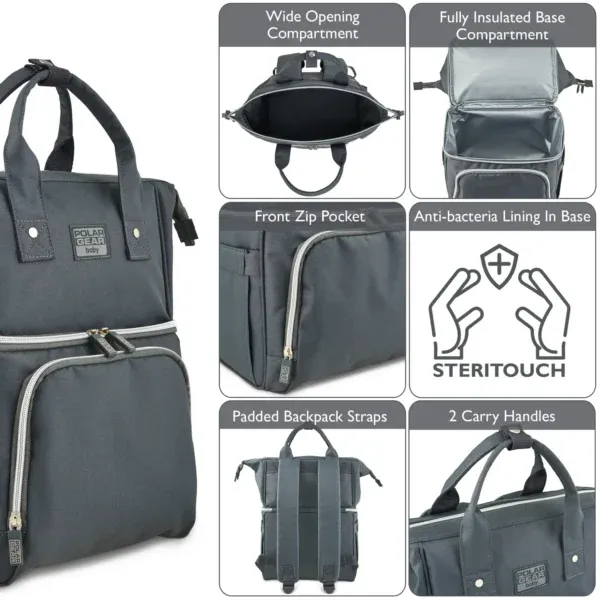 Polar Gear Baby Changing Backpack Grey