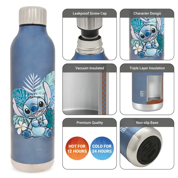 Stitch Stainless Steel Water Bottle