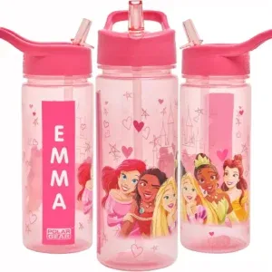 Disney Princess 500ml Personalise Yourself Sticker Drinks Bottle