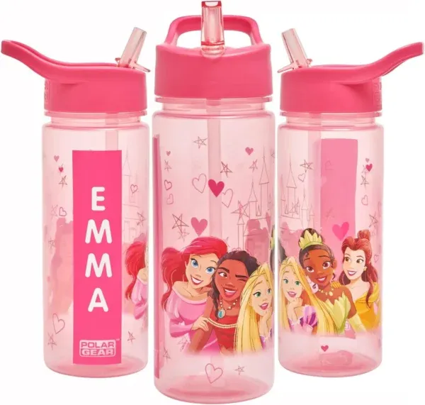 Disney Princess 500ml Personalise Yourself Sticker Drinks Bottle