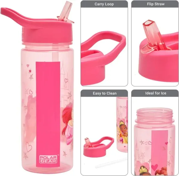 Disney Princess 500ml Personalise Yourself Sticker Water Bottle with lids