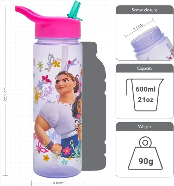 Disney Encanto 600ml Drinks Bottle is super lightweight, perfect for your kids