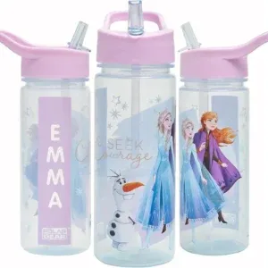 Disney Frozen Magic 500ml Personalise Yourself Sticker Drinks Bottle -0