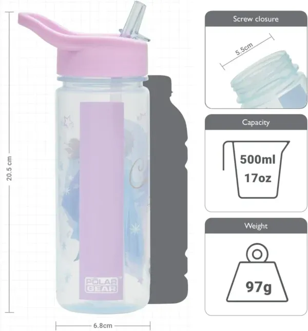 Disney Frozen Magic 500ml Personalise Yourself Sticker Drinks Bottle -75073