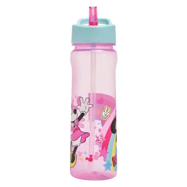 Disney Minnie Mouse Happy 600ml Drinks Bottle with straw