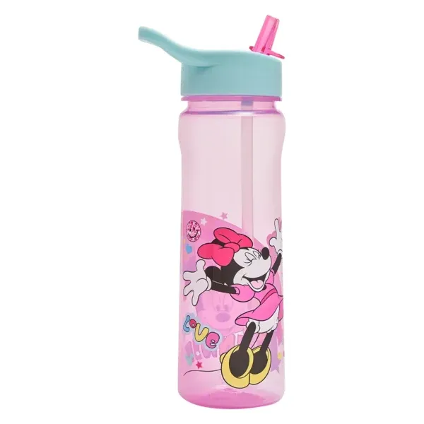 Disney Minnie Mouse Happy 600ml Drinks Bottle with straw