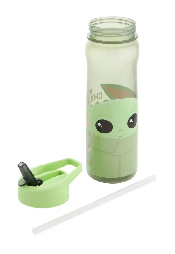 The Mandalorian 600ml Water Bottle easy to clean, replacement parts available